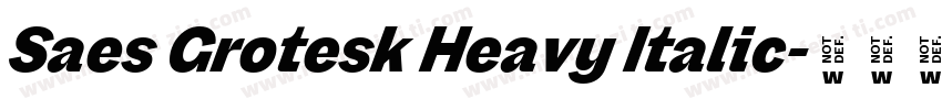 Saes Grotesk Heavy Italic字体转换